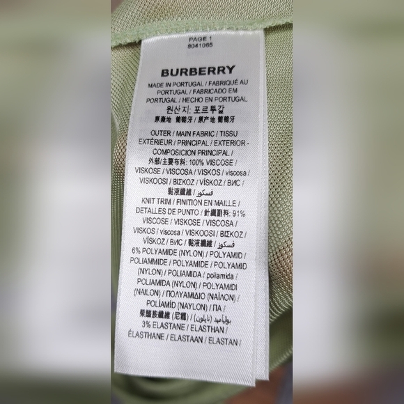 Burberry Women's Louisa TB Logo Long Sleeve Polo Shirt Mist Green Size Large - Picture 6 of 16